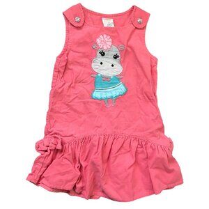 Gymboree Hippo Embroidered Corduroy Dress Toddler Girls Size 2T‎ 100% Cotton